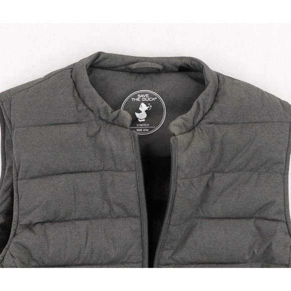 Save the Duck Full Zip Puffer Vest Women's Size 2/US Medium Gray - Picture 5 of 9